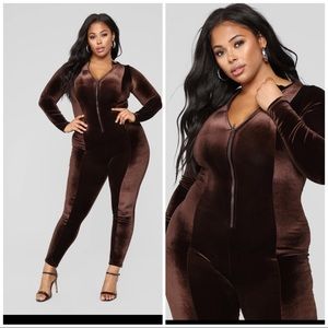 Fashionnova “Chocolate Velvet Dream” Jumpsuit